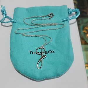 Tiffany & Co. Peretti Script Initial G Charm Necklace Pendant